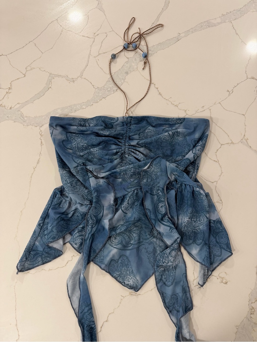 Y2K flowy halter top
